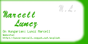 marcell luncz business card